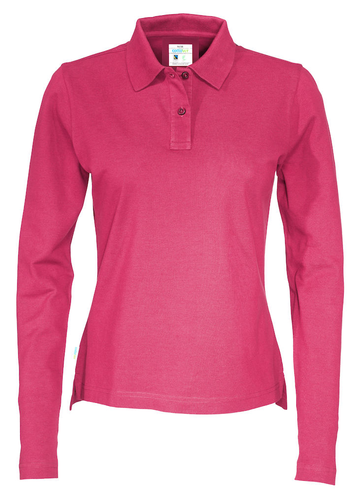Cottover Pique Long Sleeve Lady, Cerise - Kaikki Profiilivaatemerkit - 141017-435 - 1