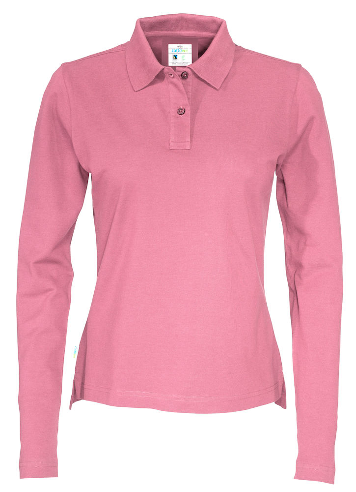 Cottover Pique Long Sleeve Lady, Pinkki - Kaikki Profiilivaatemerkit - 141017-425 - 1