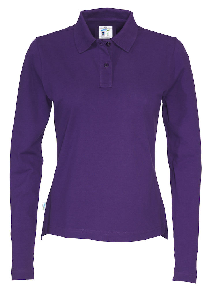 Cottover Pique Long Sleeve Lady, Violetti - Kaikki Profiilivaatemerkit - 141017-885 - 1