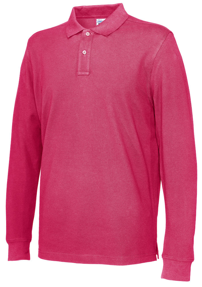 Cottover Pique Long Sleeve Man, Cerise - Kaikki Profiilivaatemerkit - 141018-435 - 1
