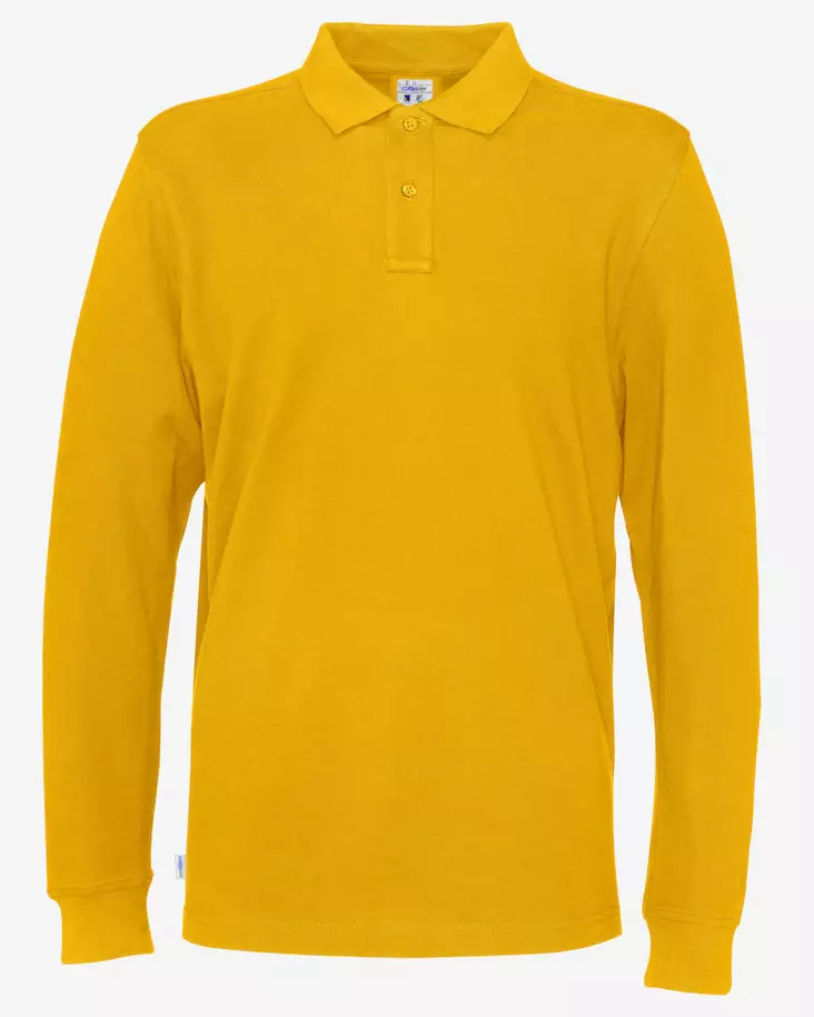 Cottover Pique Long Sleeve Man, Keltainen - Kaikki Profiilivaatemerkit - 141018-255 - 1