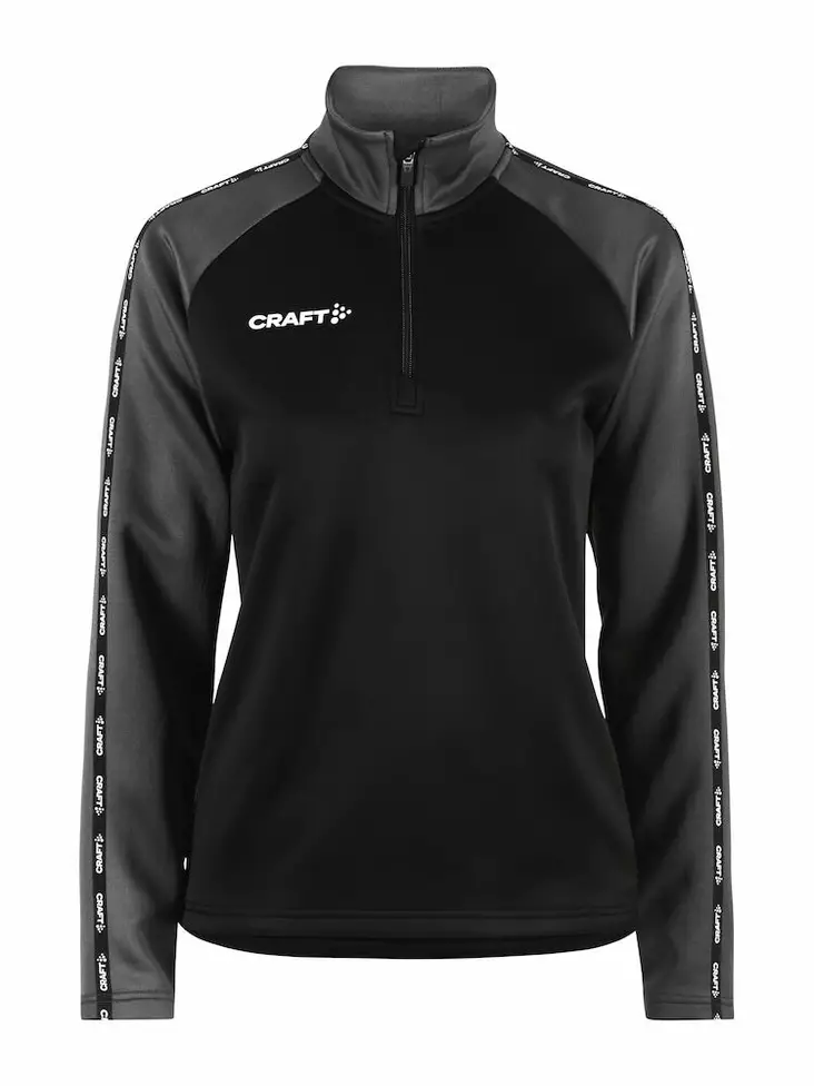 Craft Squad 2.0 Half Zip W, Black/granite - Craft Vaatteet - 1912732-999985 - 1