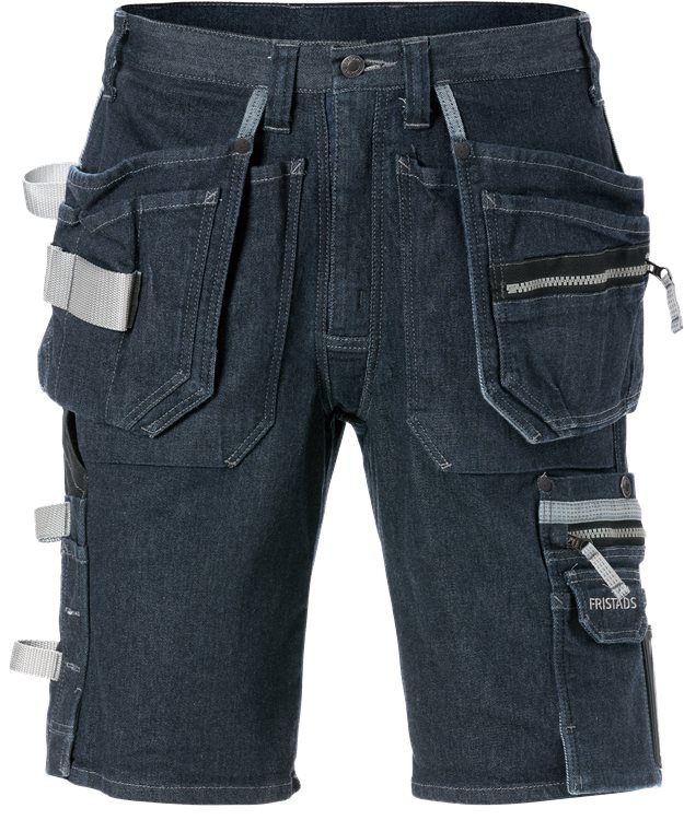 Fristads Denim stretch shortsit 2137 DCS, Indigonsininen - Fristads Työshortsit - 126530-545 - 1