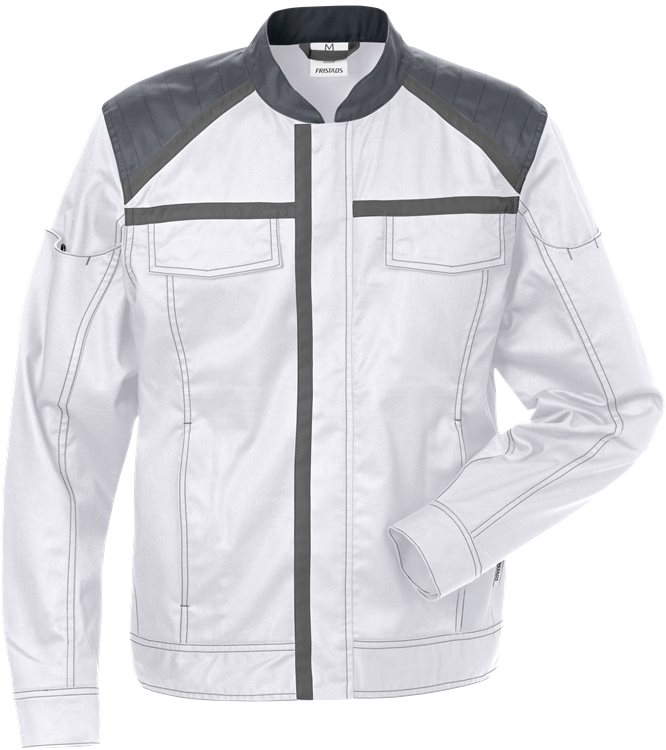 Fristads Takki naisten 4556 STFP, Valkoinen/Harmaa - Fristads Työtakit - 129529-965 - 1