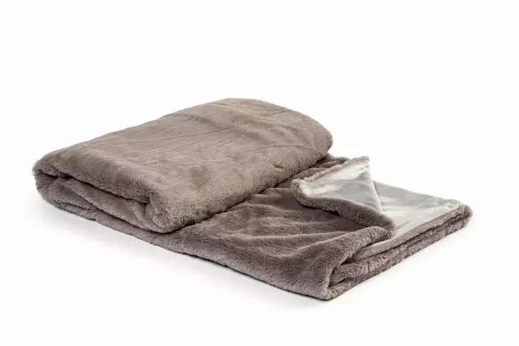 Kosta Linnewäfveri Nordby tekoturkispeitto, harmaa - Tekstiilit ja Laukut - 421098-95 - 1