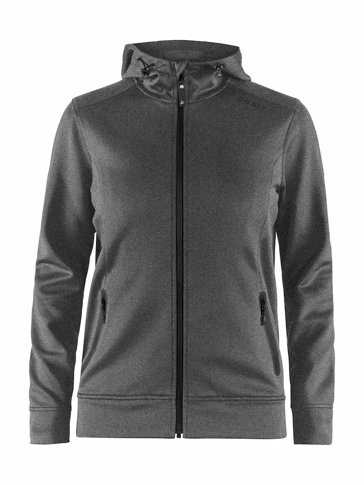 Noble Full Zip Hood W, Dark Grey Melange/Black - Craft Vaatteet - 1904575-2975 - 1
