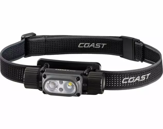 COAST WPH30R IP68 Vedenpitävä ladattava otsalamppu, 1200 lumenia - Otsalamput - 100046895 - 1