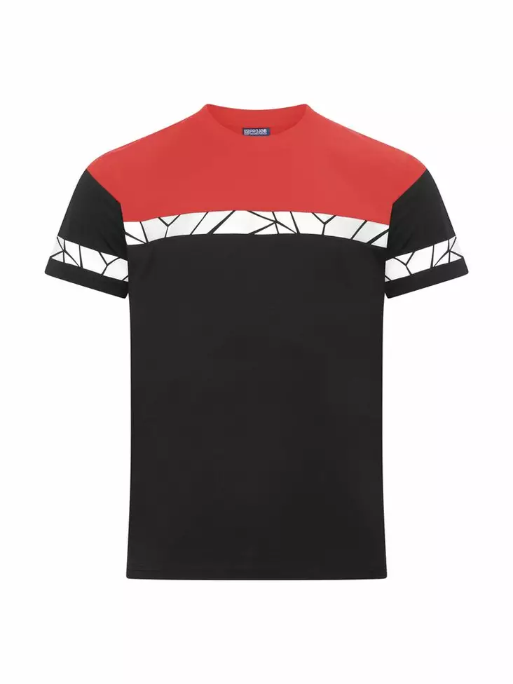 ProJob 7001 T-paita, Black/Red - Projob Työpaidat - 647001-9935 - 1