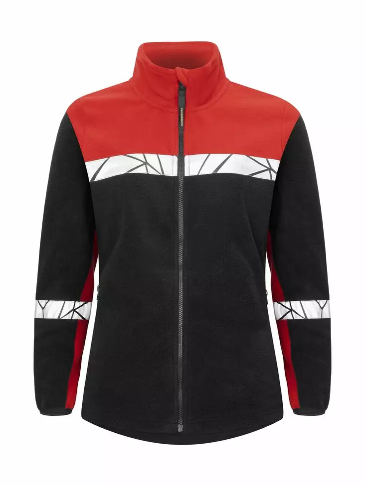 ProJob 7301 Fleecetakki Naiset, Black/Red - Projob Työpaidat - 647301-9935 - 1