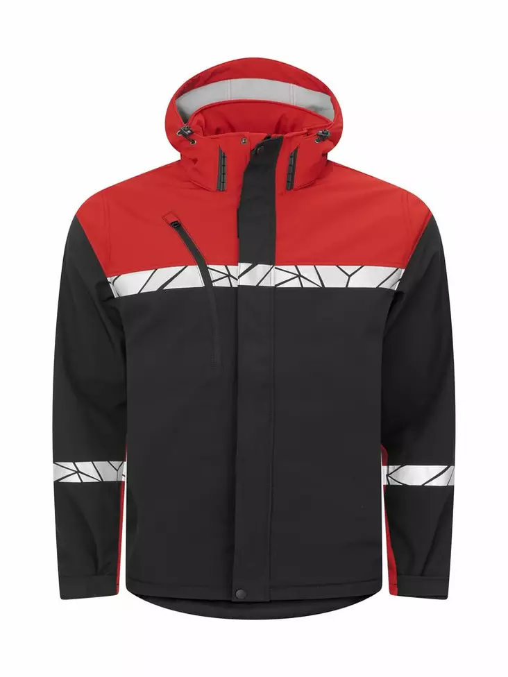 ProJob 7400 Softshell-takki, Black/Red - Projob Työtakit - 647400-9935 - 1