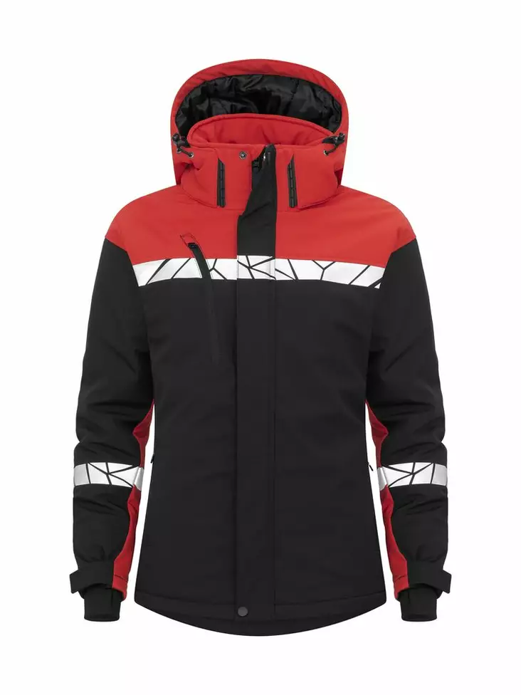 ProJob 7418 Topattu Softshell-takki, Black/Red - Projob Työtakit - 647418-9935 - 1