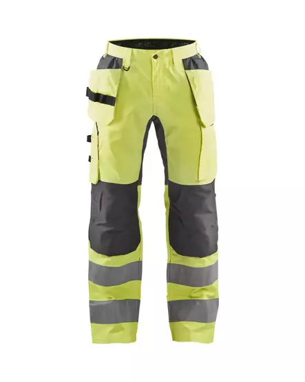 Blåkläder Highvis riipputaskuhousut stretch Hivis Yellow/Grey - Blåkläder Huomiotyövaatteet - 155218113396 - 1