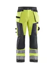 Blåkläder Highvis riipputaskuhousut Hivis Yellow/Grey - Blåkläder Huomiotyövaatteet - 156818113396 - 1