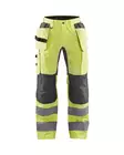 Blåkläder Highvis riipputaskuhousut stretch Hivis Yellow/Grey - Blåkläder Huomiotyövaatteet - 155218113396 - 1