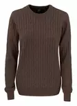C&B Blakely Knitted Sweater Ladies', Meleerattu ruskea - Cutter & Buck Vaatteet - 355403-836 - 1