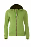 Clique Classic Hoody Full Zip Ladies, Green Melange - Clique Vaatteet - 021045-676 - 1