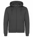 Clique Miami Hoody Full Zip, Metallinharmaa - Clique Vaatteet - 0201034-956 - 1