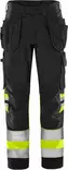 Fristads HV Green rakentajan housut LK1 2640 GPLU, Hi-Vis Yellow/Black - Fristads Huomiohousut - 131975-196 - 1