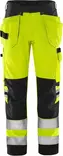 Fristads HV Green rakentajan housut LK2 2641 GPLU, Hi-Vis Yellow/Black - Fristads Huomiohousut - 131981-196 - 1