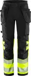 Fristads HV Green rakentajan stretch housut LK1 2643 GSTP, Hi-Vis Yellow/Black - Fristads Huomiohousut - 134187-196 - 1