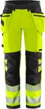 Fristads HV Green rakentajan stretch housut LK2 2644 GSTP, Hi-Vis Yellow/Black - Fristads Huomiohousut - 134188-196 - 1