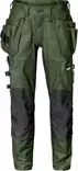 Fristads Rakentajan stretch housut 2604 FASG, Maastonvihreä/Musta - Fristads Työhousut - 129474-796 - 1