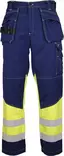 Leijona Riipputaskuhousut HiVis FR 1.0, Keltainen/T.Sininen - Kaikki Palosuojatut työvaatemerkit - 116852-556 - 1