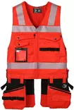 Leijona Riipputaskuliivi HiVis 2.0, Punainen - OUTLET Työvaatteet - 120642-396 - 1