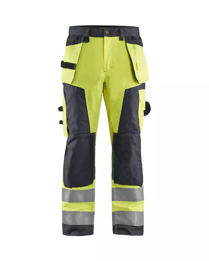 Blåkläder Highvis riipputaskuhousut Hivis Yellow/Grey - Blåkläder Huomiotyövaatteet - 156818113396 - 1