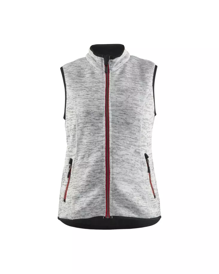 Blåkläder Naisten neulottu liivi Meleerattu harmaa/punainen - Blåkläder Työvaatteet - 381221179056 - 1