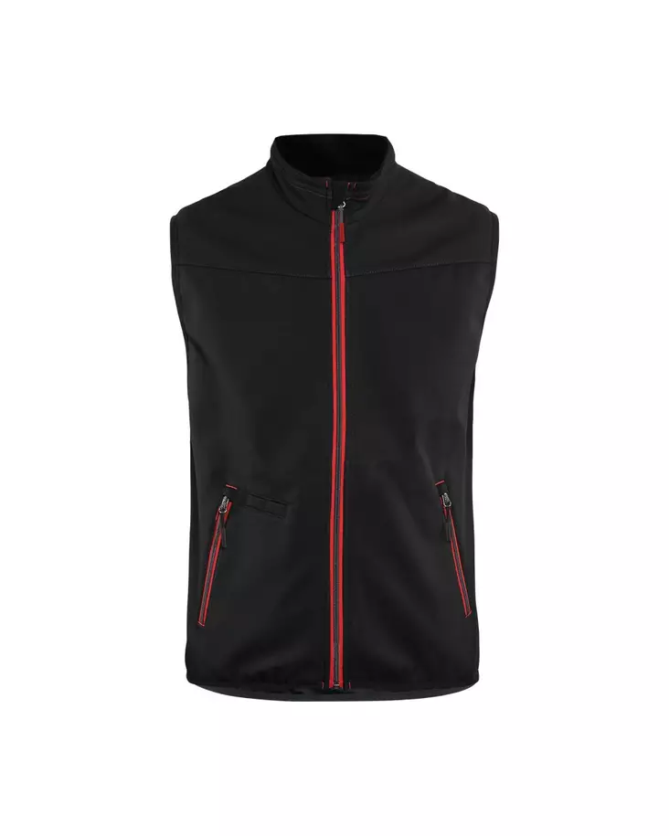 Blåkläder Softshell liivi Musta/Punainen - Blåkläder Työvaatteet - 385025169956 - 1