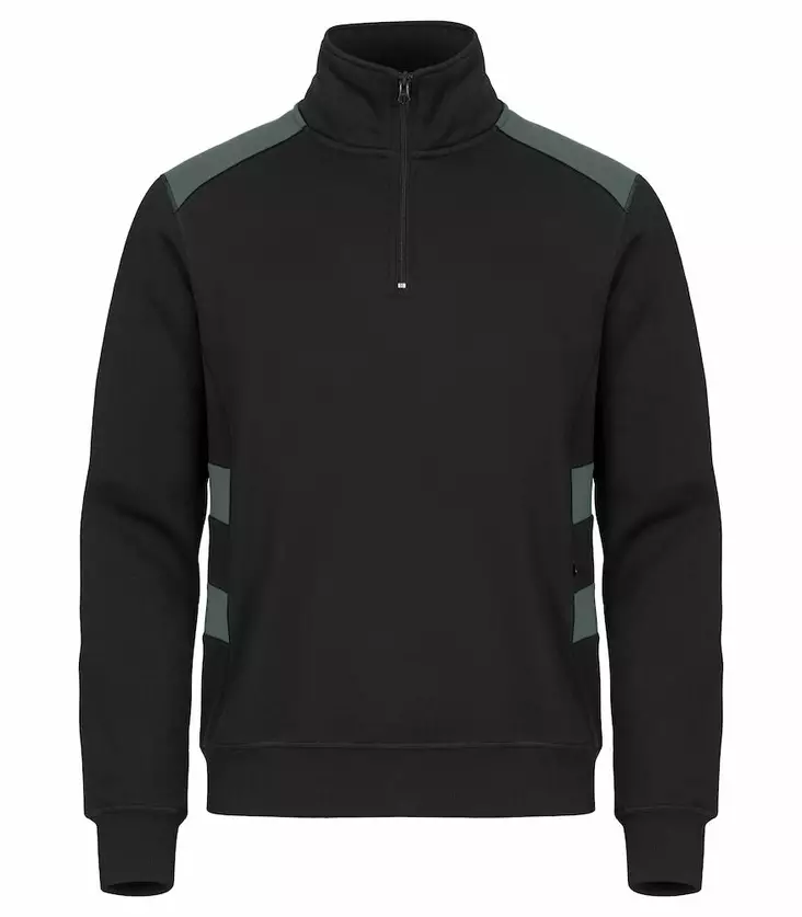 Clique Ambition Half Zip, Musta/Harmaa - Clique Vaatteet - 021075-96 - 1