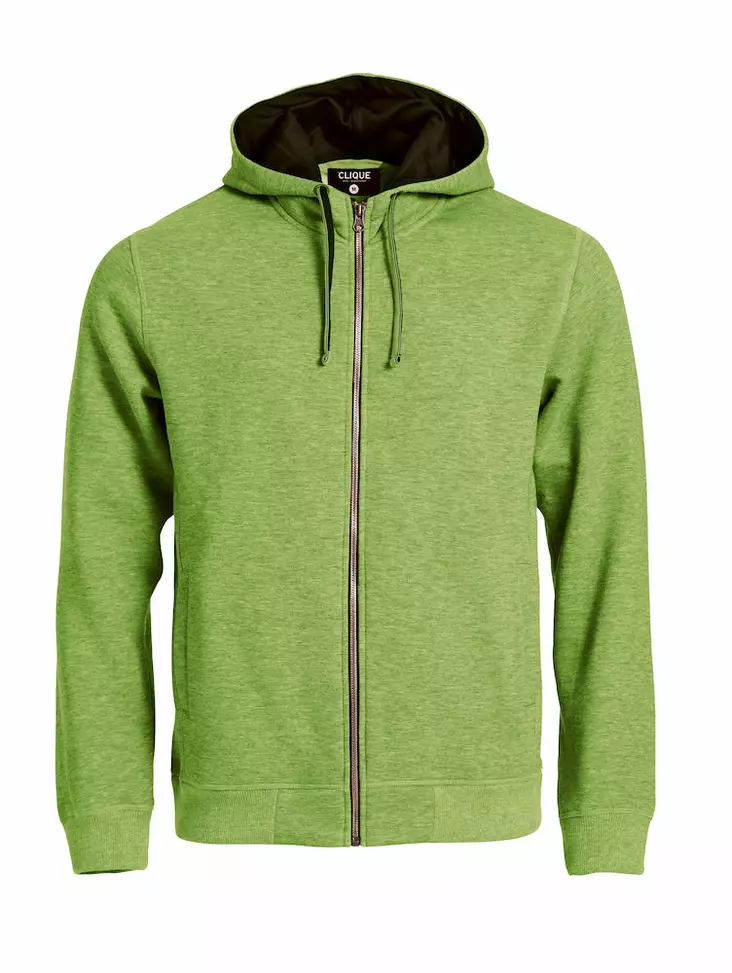 Clique Classic Hoody Full Zip, Green Melange - Clique Vaatteet - 021044-676 - 1
