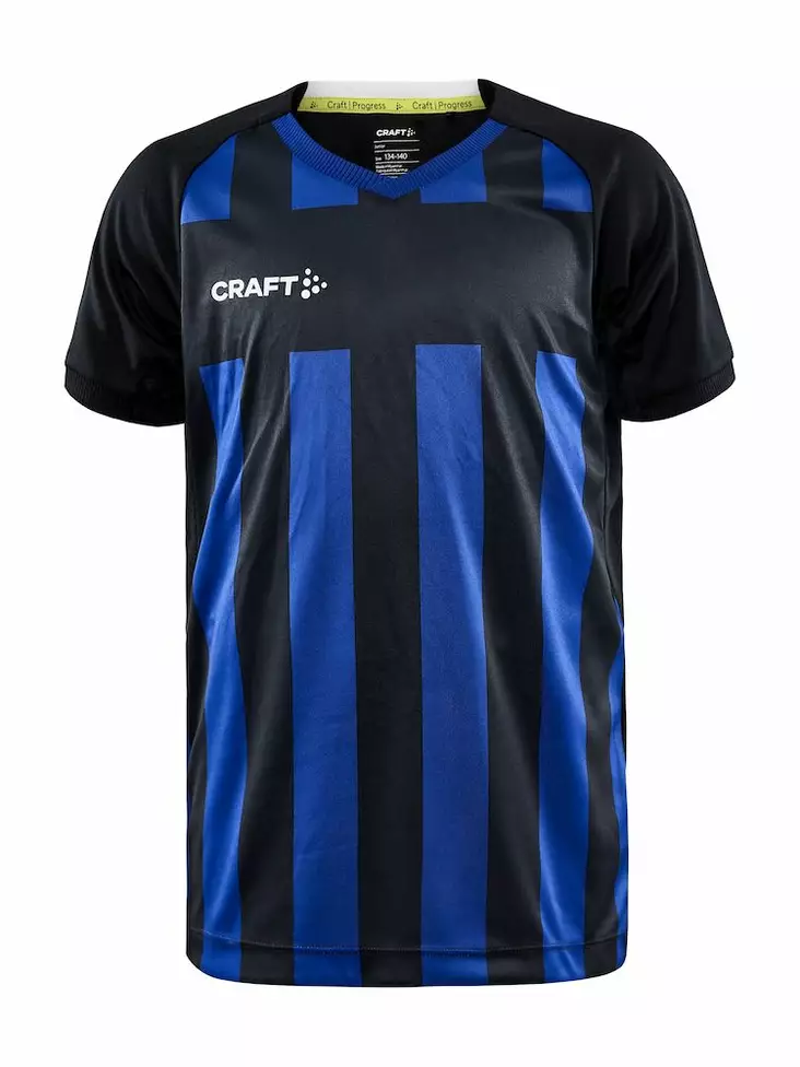 Craft Progress 2.0 Stripe Jersey JR, Black/Club Cobolt - Urheiluvaatteet - 1910177-999346 - 1