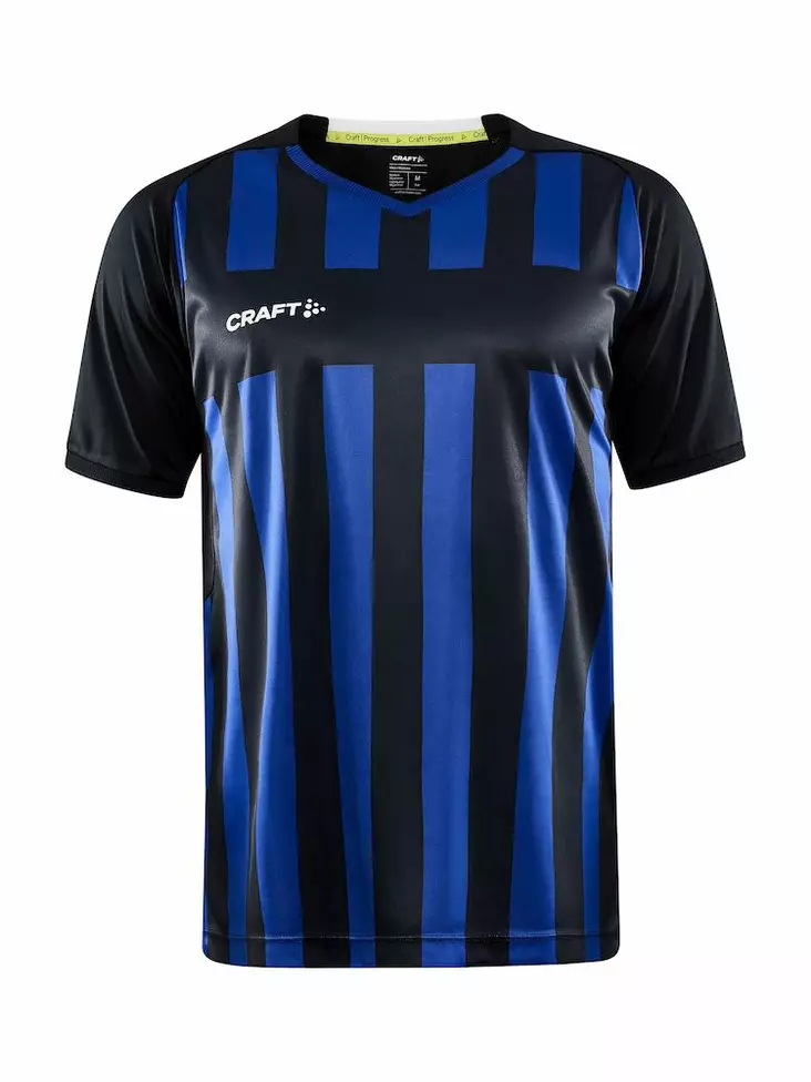Craft Progress 2.0 Stripe Jersey M, Black/Club Cobolt - Urheiluvaatteet - 1910175-999346 - 1