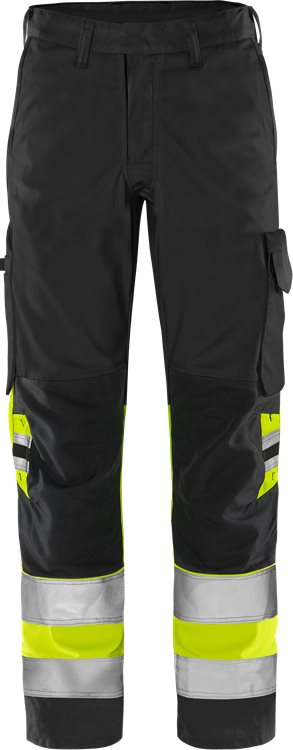 Fristads HV Green housut LK1 2649 GPLU, Hi-Vis Yellow/Black - Fristads Huomiohousut - 134238-196 - 1