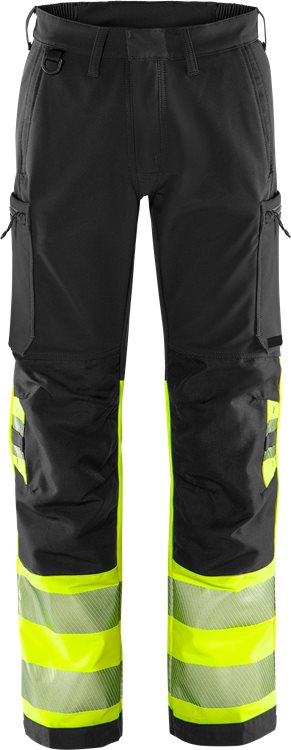 Fristads HV Green stretch housut LK1 2647 GSTP, Hi-Vis Yellow/Black - Fristads Huomiohousut - 134243-196 - 1