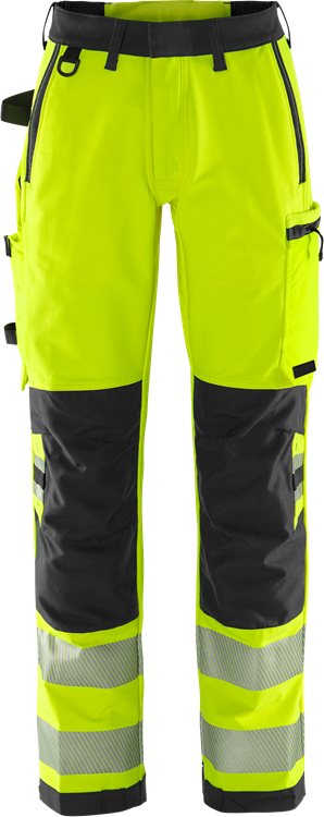 Fristads HV Green stretch housut naisten LK2 2665 GSTP, Hi-Vis Yellow/Black - Fristads Huomiohousut - 134241-196 - 1
