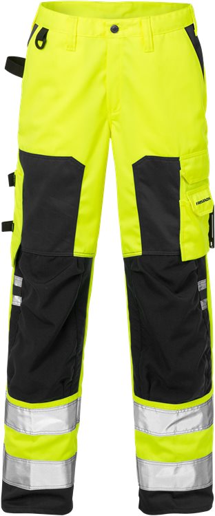 Fristads HV housut naisten LK2 2135 PLU, Keltainen/Musta - Fristads Huomiohousut - 111191-196 - 1