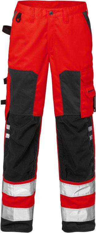 Fristads HV housut naisten LK2 2135 PLU, Punainen/Musta - Fristads Huomiohousut - 111191-396 - 1