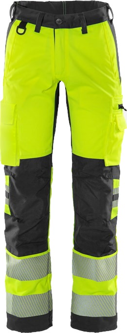 Fristads HV stretch housut LK2 2712 PLU, Neonkeltainen/Musta - Fristads Huomiohousut - 130164-196 - 1