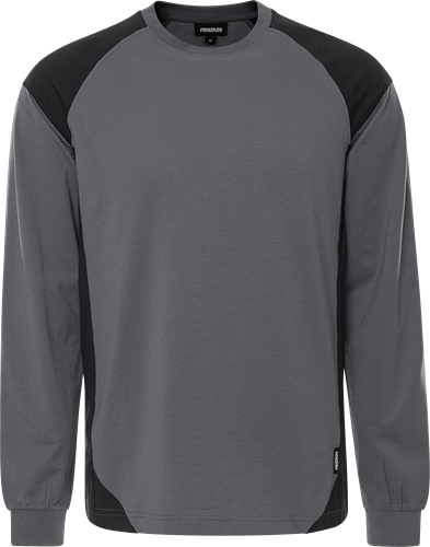 Fristads Heavy pitkähihainen t-paita 7071 GTM, Harmaa/musta - Fristads Työpaidat - 301171-896 - 1