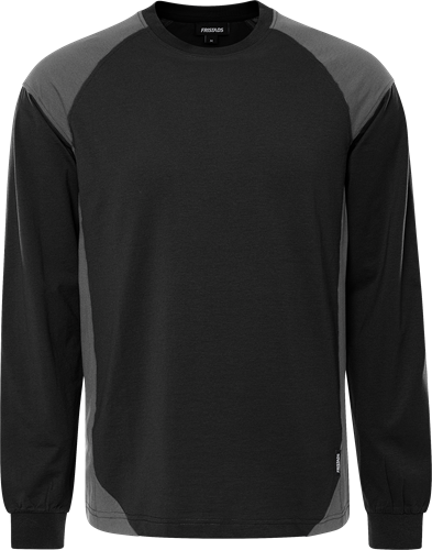 Fristads Heavy pitkähihainen t-paita 7071 GTM, Musta/harmaa - Fristads Työpaidat - 301171-996 - 1