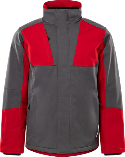 Fristads Softshell stretch talvitakki 4931 GSW, Harmaa/punainen - Fristads Työtakit - 301217-866 - 1