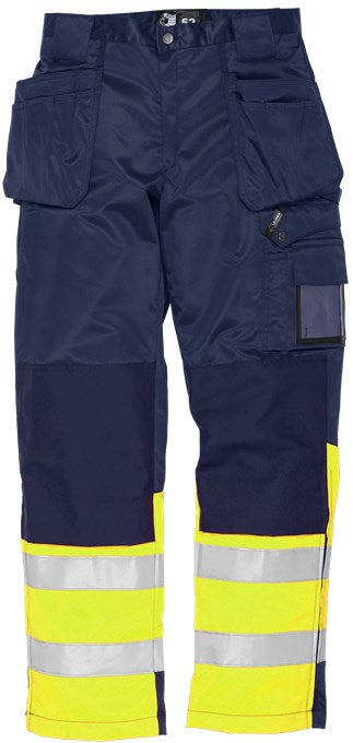 Leijona Riipputaskuhousut HiVis 1.0, T.Sininen/Keltainen - OUTLET Työvaatteet - 119306-556 - 1