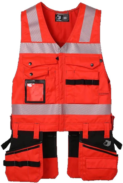 Leijona Riipputaskuliivi HiVis 2.0, Punainen - OUTLET Työvaatteet - 120642-396 - 1