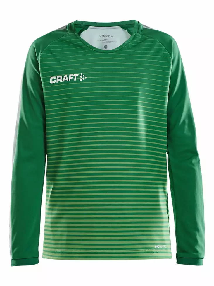 Pro Control Stripe Jersey LS Jr, Team Green/Craft green - Craft Vaatteet - 1906851-651606 - 1