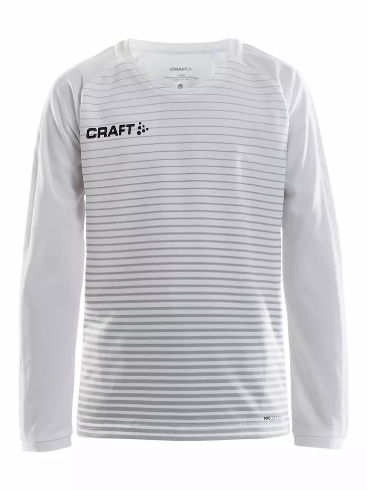 Pro Control Stripe Jersey LS Jr, White/Silver - Craft Vaatteet - 1906851-900926 - 1