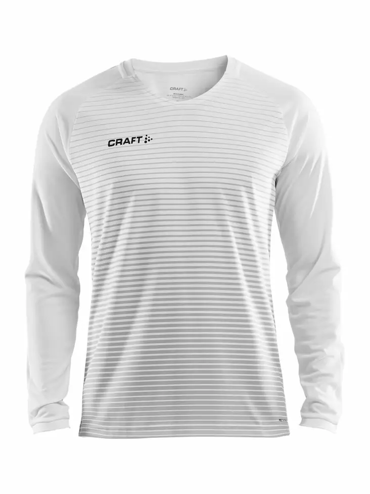 Pro Control Stripe Jersey LS M, White/Silver - Craft Vaatteet - 1906849-900926 - 1