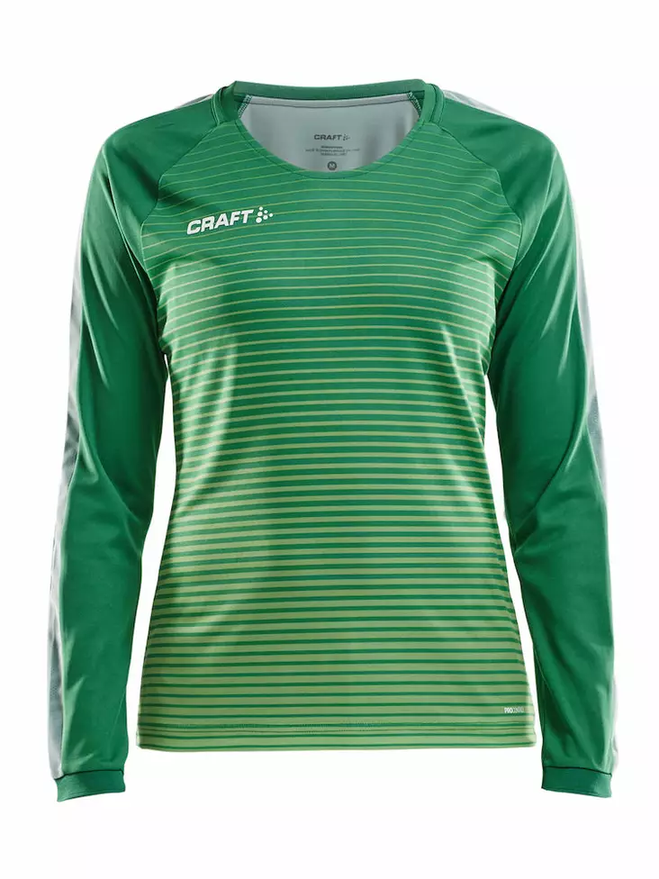 Pro Control Stripe Jersey LS W, Team Green/Craft green - Craft Vaatteet - 1906850-651606 - 1